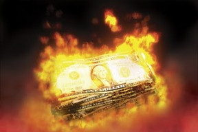 money-fire